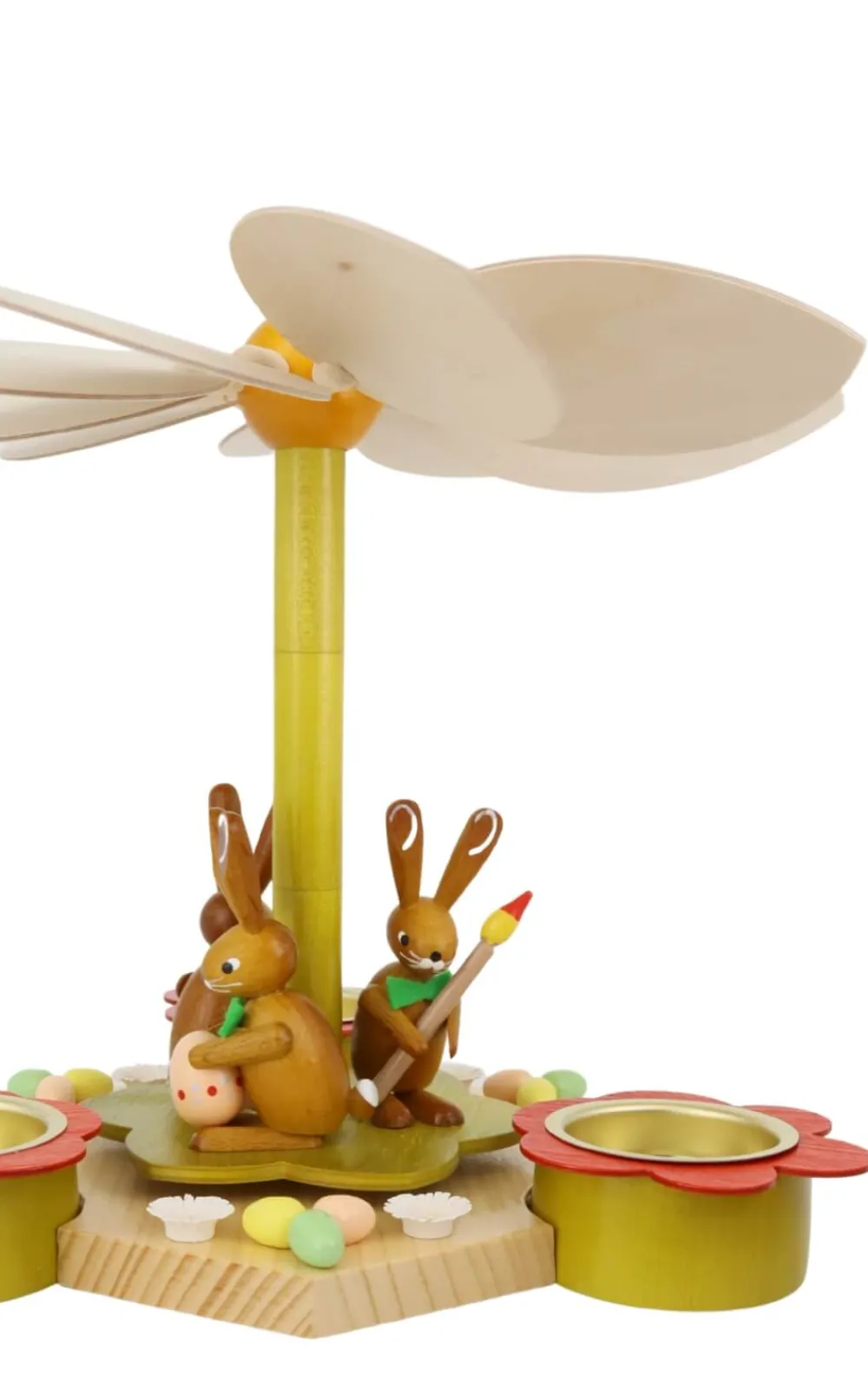 Zenker Neuheiten | Osterpyramide & Osterkerzenhalter*Teelichtpyramide mit Osterhasen, 19 cm von Ralf