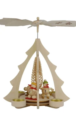 Zenker Weihnachtspyramiden*Teelichtpyramide mit Schneemännern, 33 cm von Ralf