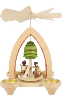 Heinz Lorenz Osterpyramide & Osterkerzenhalter*Teelichtpyramide Spielwiese, 26 cm von