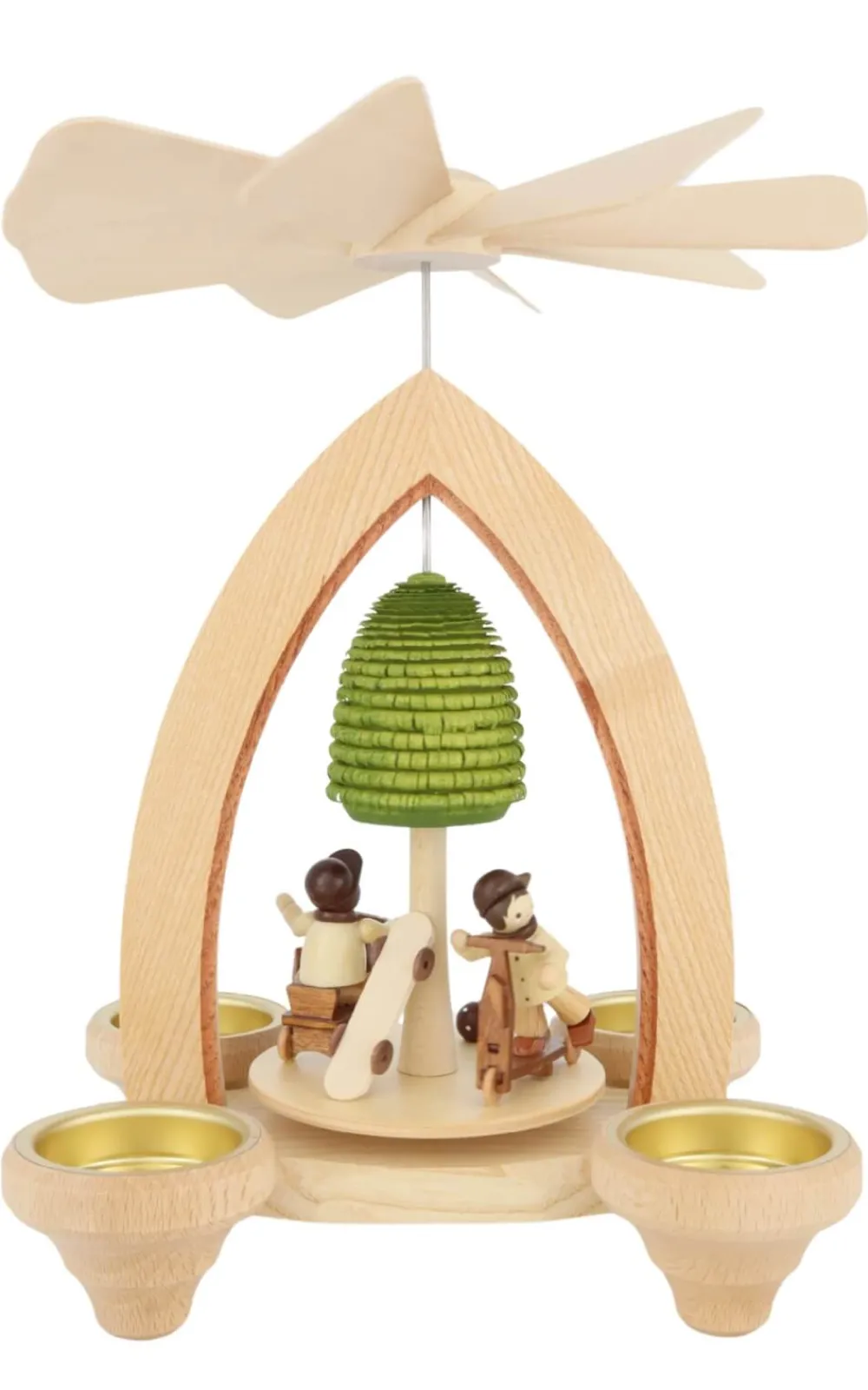 Heinz Lorenz Osterpyramide & Osterkerzenhalter*Teelichtpyramide Spielwiese, 26 cm von