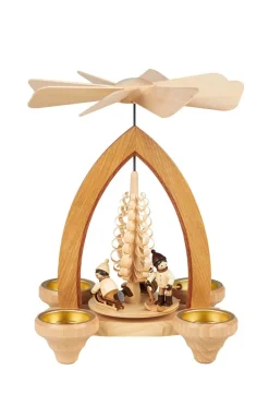 Heinz Lorenz Neuheiten | Teelichtpyramiden*Teelichtpyramide Winterkinder für Teelichter, 26 cm von
