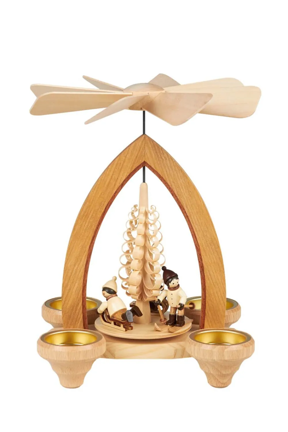Heinz Lorenz Neuheiten | Teelichtpyramiden*Teelichtpyramide Winterkinder für Teelichter, 26 cm von