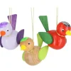 SEIFFENcom by Nestler GmbH Neuheiten | Frühlingsdeko*Vögel zum Hängen, 3 Stück, lila/rot/braun von SEIFFEN.COM