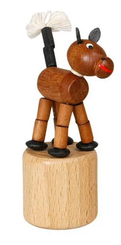 Jan Stephani Holzspielzeug*Wackelfigur braunes Pferd von