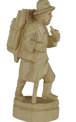Schnitzkunst aus dem Erzgebirge Holzschnitzereien*Waldmann mit Pfeife, geschnitzt, , 12 cm von