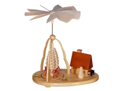 Zenker Weihnachtspyramiden*Weihnachstpyramide mit Rehe und einem Haus, 23 cm von Ralf