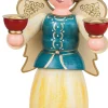 Hubrig Volkskunst Engel & Bergmann*Weihnachtsengel für Wachskerzen, 22 cm, von
