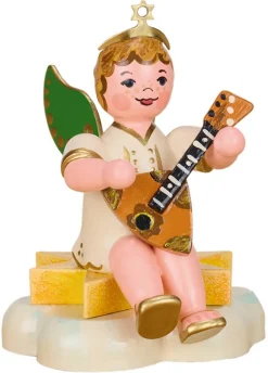 Hubrig Volkskunst Weihnachtsengel*Weihnachtsengel mit Balalaika, 6 cm von