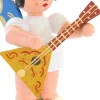 Figurenland Uhlig GmbH Weihnachtsengel*Weihnachtsengel mit Balalaika und blauen Flügeln von Figurenland Uhlig