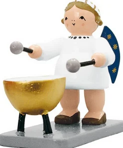 KWO Auslaufartikel | Weihnachtsengel*Weihnachtsengel mit Pauke, 5 cm von
