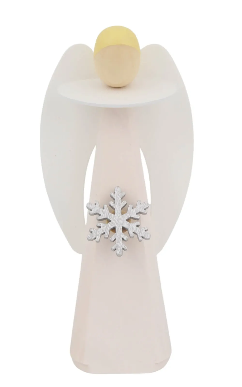 KWO Weihnachtsengel*Weihnachtsengel mit Schneekristall, weiß, 11 cm von