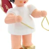 Figurenland Uhlig GmbH Weihnachtsengel*Weihnachtsengel mit Triangel und roten Flügeln von Figurenland Uhlig
