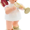 Figurenland Uhlig GmbH Weihnachtsengel*Weihnachtsengel stehend mit Trompete und roten Flügeln von