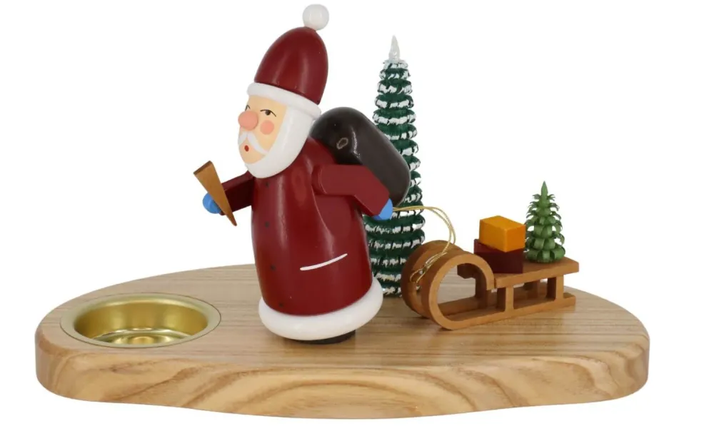 Knuth Neuber Kerzenhalter Weihnachten*Weihnachtskerzenhalter Weihnachtsmann für Teelichter von