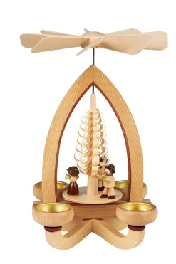 Heinz Lorenz Weihnachtspyramiden*Weihnachtspyramide Bläsertrio, 28 cm für Teelichte von