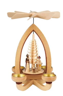 Heinz Lorenz Teelichtpyramiden | Weihnachtspyramiden*Weihnachtspyramide Christi Geburt für Teelichter, 28 cm von
