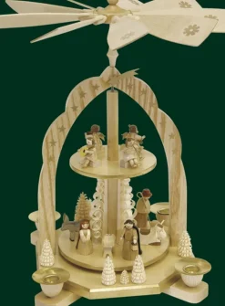 Richard Glässer GmbH Weihnachtspyramiden*Weihnachtspyramide Christi Geburt mit Engeln, 2-stöckig von Richard Glässer