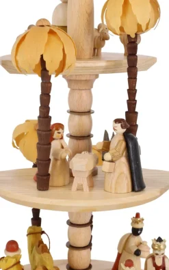 Richard Glässer GmbH Weihnachtspyramiden*Weihnachtspyramide Christi Geburt, 3 – stöckig, natur, 40 cm von Richard Glässer