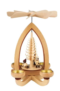Heinz Lorenz Weihnachtspyramiden*Weihnachtspyramide Eisläufer für Teelichte, 28 cm von