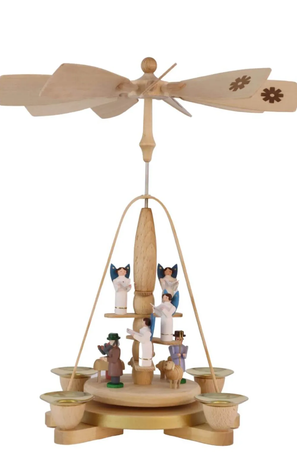 Richard Glässer GmbH Weihnachtspyramiden*Weihnachtspyramide Engeltreppe mit Christi Geburt, 28 cm von Richard Glässer