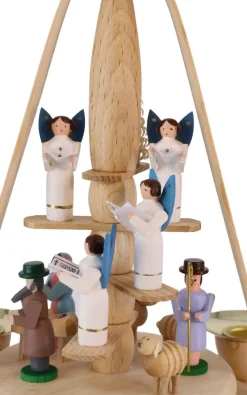 Richard Glässer GmbH Weihnachtspyramiden*Weihnachtspyramide Engeltreppe mit Christi Geburt, 28 cm von Richard Glässer
