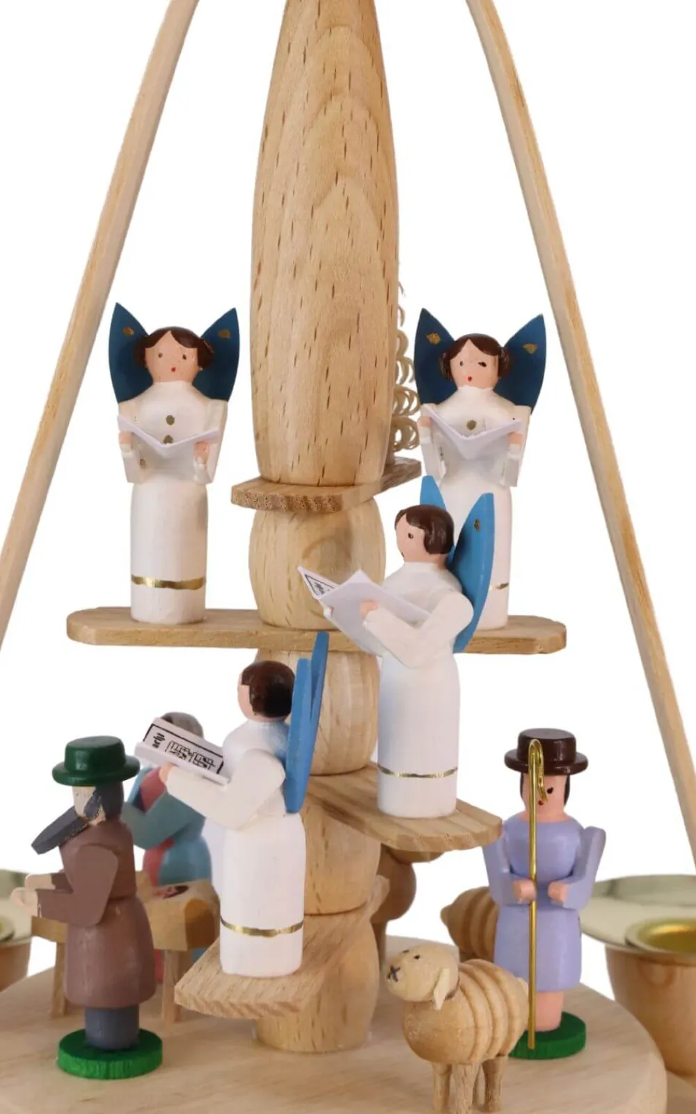 Richard Glässer GmbH Weihnachtspyramiden*Weihnachtspyramide Engeltreppe mit Christi Geburt, 28 cm von Richard Glässer