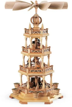 Müller Kleinkunst Einzelstücke | Weihnachtspyramiden*Weihnachtspyramide Erzgebirge, 3 – stöckig, 54 cm von