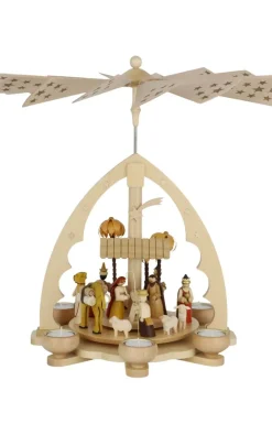 Richard Glässer GmbH Weihnachtspyramiden*Weihnachtspyramide für Teelichte, Christi Geburt, 40 cm, von Richard Glässer