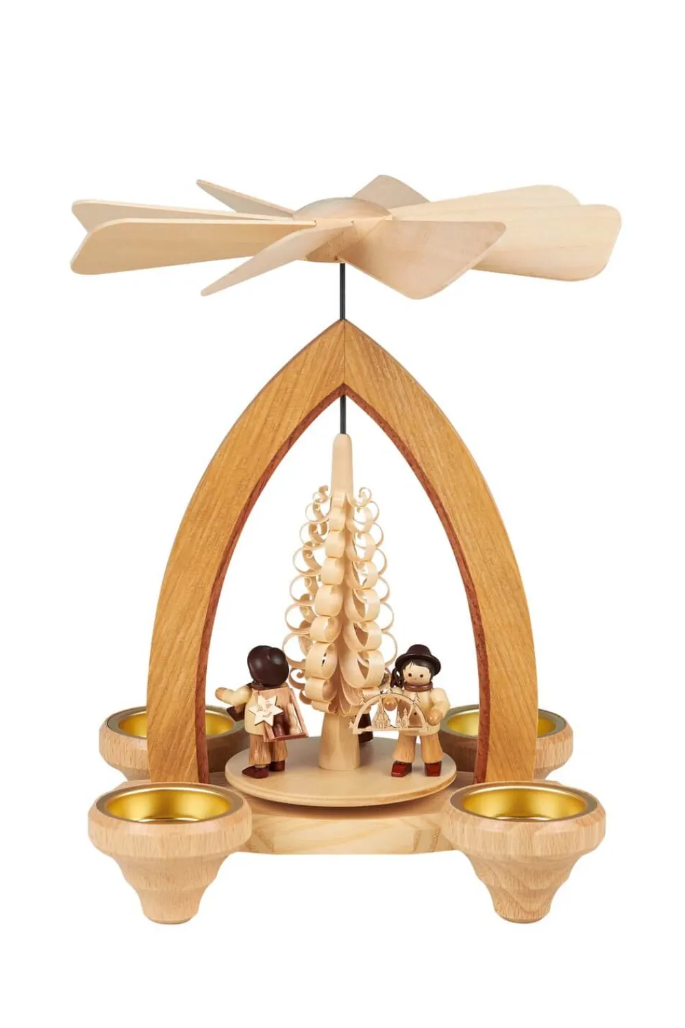 Heinz Lorenz Teelichtpyramiden | Weihnachtspyramiden*Weihnachtspyramide für Teelichte Handelsleute, 26 cm von