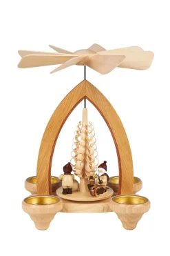 Heinz Lorenz Neuheiten | Teelichtpyramiden*Weihnachtspyramide für Teelichte Weihnachtsfreude, 26 cm von
