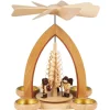 Heinz Lorenz Neuheiten | Teelichtpyramiden*Weihnachtspyramide für Teelichte mit Waldleute, 26 cm von