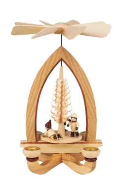 Heinz Lorenz Weihnachtspyramiden*Weihnachtspyramide für Teelichter Eisläufer, 28 cm, von