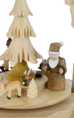 Richard Glässer GmbH Weihnachtspyramiden*Weihnachtspyramide für Teelichte mit Bescherung, 27 cm, von Richard Glässer
