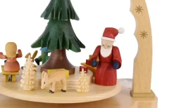 Richard Glässer GmbH Weihnachtspyramiden*Weihnachtspyramide für Teelichte mit Bescherung, 27 cm, von Richard Glässer
