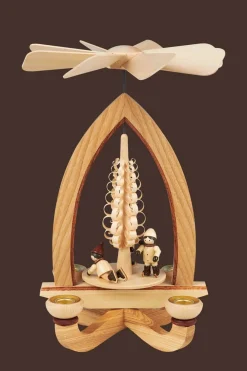 Heinz Lorenz Weihnachtspyramiden*Weihnachtspyramide für Teelichter Eisläufer, 28 cm, von