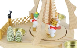 Zenker Neuheiten | Teelichtpyramiden*Weihnachtspyramide für Teelichte mit Schneemänner, 26 cm, von Ralf