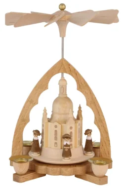 Richard Glässer GmbH Neuheiten | Weihnachtspyramiden*Weihnachtspyramide Frauenkirche Dresden, 20 cm von Richard Glässer