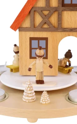 Richard Glässer GmbH Weihnachtspyramiden*Weihnachtspyramide Haus mit Winterkinder, 29 cm von Richard Glässer