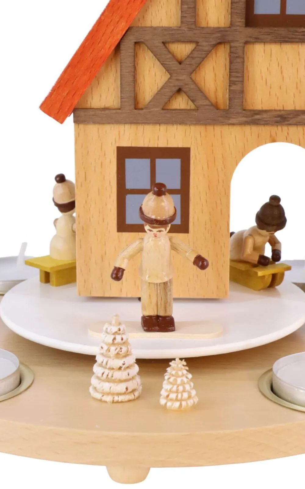 Richard Glässer GmbH Weihnachtspyramiden*Weihnachtspyramide Haus mit Winterkinder, 29 cm von Richard Glässer