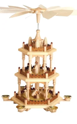 Theo Lorenz Bestseller | Weihnachtspyramiden*Weihnachtspyramide Heilige Familie, 3 - stöckig, 41 cm von