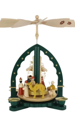 Richard Glässer GmbH Neuheiten*Weihnachtspyramide Heilige Familie, grün, 27 cm von Richard Glässer