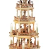 Müller Kleinkunst Einzelstücke | Weihnachtspyramiden*Weihnachtspyramide Heilige Geschichte, 3 – stöckig, elektrisch, 64 cm von
