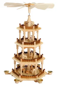Theo Lorenz Bestseller | Weihnachtspyramiden*Weihnachtspyramide Heilige Familie, 4 - stöckig, 51 cm von