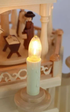 Müller Kleinkunst Einzelstücke | Weihnachtspyramiden*Weihnachtspyramide Heilige Geschichte, 3 - stöckig, elektrisch, 230 V, 50 cm von