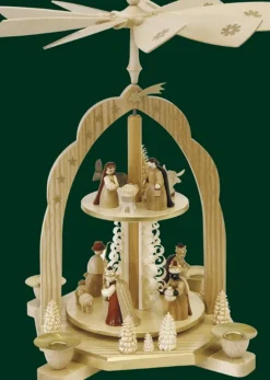 Richard Glässer GmbH Weihnachtspyramiden*Weihnachtspyramide Heilige Familie, 2 – stöckig, 31 cm von Richard Glässer