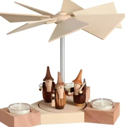 Seiffener Volkskunst eG Auslaufartikel*Weihnachtspyramide Hexagonum Gnome von Seiffener Volkskunst
