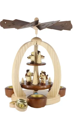 Legler Holz- und Drechslerwaren HODREWA Weihnachtspyramiden*Weihnachtspyramide Händler doppelstöckig von Legler