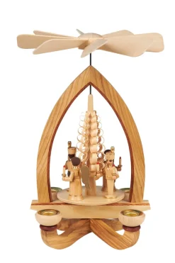 Heinz Lorenz Weihnachtspyramiden*Weihnachtspyramide Lichterengel und Bergmann, 28 cm, von