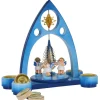 Figurenland Uhlig GmbH Weihnachtspyramiden*Weihnachtspyramide mit 4 Engel, blau, 27 cm von