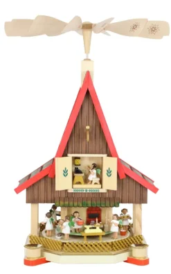Richard Glässer GmbH Auslaufartikel | Einzelstücke*Weihnachtspyramide mit Adventshaus und Engelsbäckerei, 53 cm von Richard Glässer
